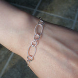 Simple Chain link Bracelets Sterling Silver