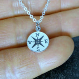 graduation new job gifts compass necklace message card necklace