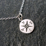 graduation new job gifts compass necklace message card necklace
