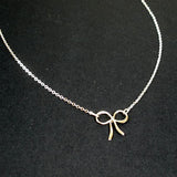 sterling silver bow necklace