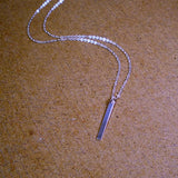 sterling silver vertical bar necklace
