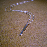sterling silver vertical bar necklace